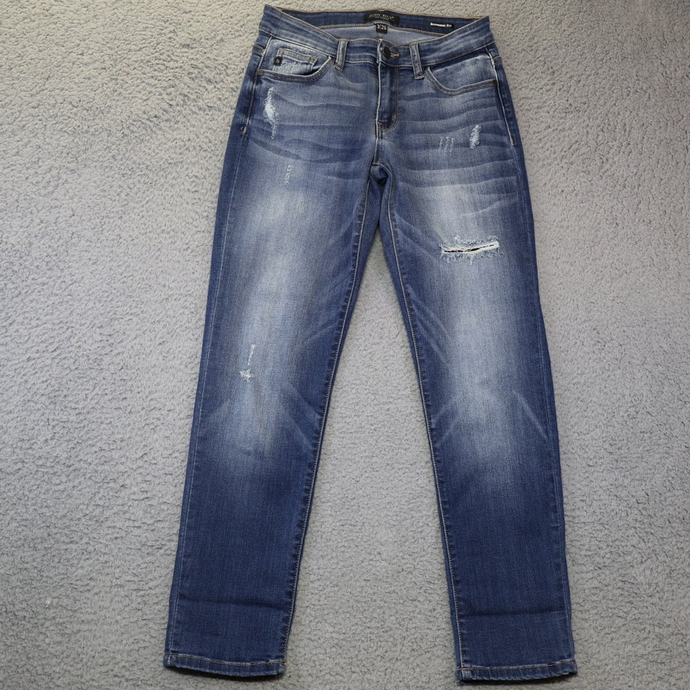 Judy Blue Medium Wash Distressed Skinny Jeans Size 3/26 JB8275MD